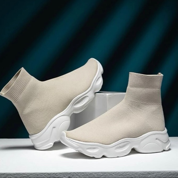 Beige Sock Shoe - Picture 4 of 4